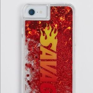 iPhone 7 Savage glitter flowing case .